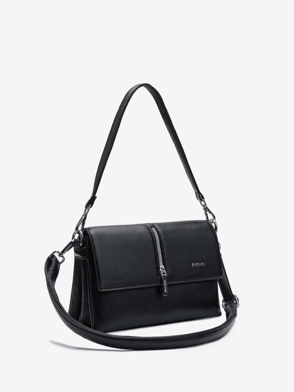 Túi nắp gập dáng satchel cổ điển, thanh lịch